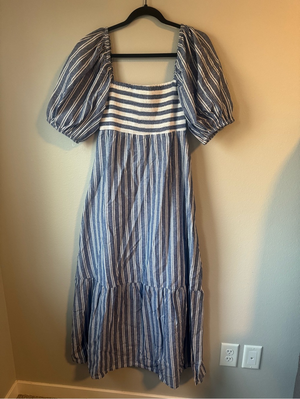 Emerson Frye x Love Tomas Blue and White Midi Dress NWT - Picture 7 of 9
